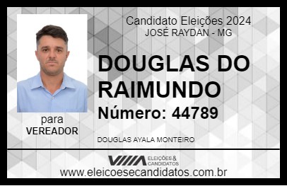 Candidato DOUGLAS DO RAIMUNDO 2024 - JOSÉ RAYDAN - Eleições