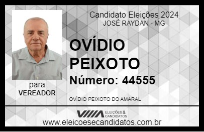 Candidato OVÍDIO PEIXOTO 2024 - JOSÉ RAYDAN - Eleições