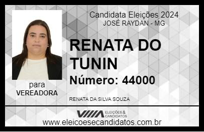 Candidato RENATA DO TUNIN 2024 - JOSÉ RAYDAN - Eleições