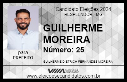 Candidato GUILHERME MOREIRA 2024 - RESPLENDOR - Eleições