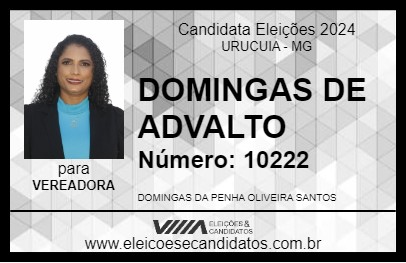 Candidato DOMINGAS DE ADVALTO 2024 - URUCUIA - Eleições