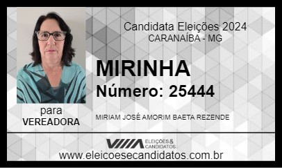 Candidato MIRINHA 2024 - CARANAÍBA - Eleições