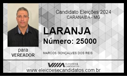 Candidato LARANJA 2024 - CARANAÍBA - Eleições