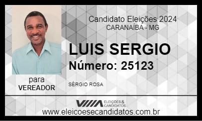 Candidato LUIS SERGIO 2024 - CARANAÍBA - Eleições