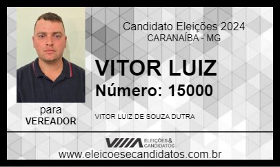 Candidato VITOR LUIZ 2024 - CARANAÍBA - Eleições