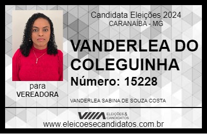 Candidato VANDERLEA DO COLEGUINHA 2024 - CARANAÍBA - Eleições