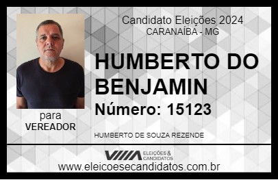 Candidato HUMBERTO DO BENJAMIN 2024 - CARANAÍBA - Eleições