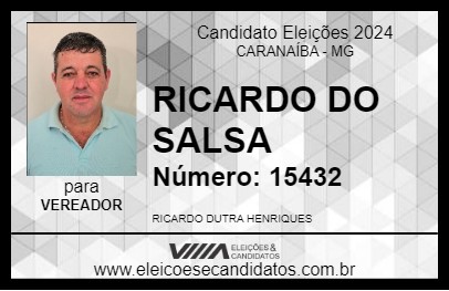 Candidato RICARDO DO SALSA 2024 - CARANAÍBA - Eleições