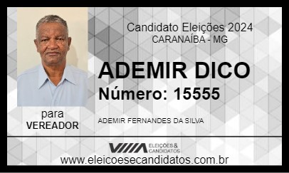 Candidato ADEMIR DICO 2024 - CARANAÍBA - Eleições