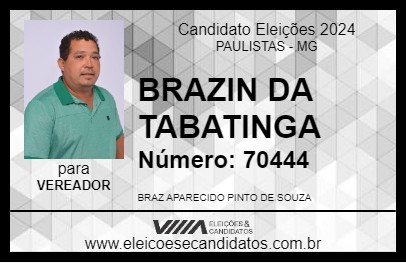 Candidato BRAZIN DA TABATINGA 2024 - PAULISTAS - Eleições