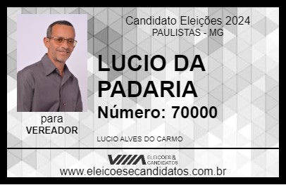 Candidato LUCIO DA PADARIA 2024 - PAULISTAS - Eleições