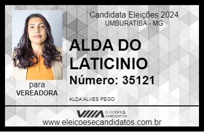 Candidato ALDA DO LATICINIO 2024 - UMBURATIBA - Eleições