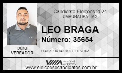 Candidato LEO BRAGA 2024 - UMBURATIBA - Eleições