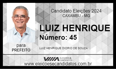 Candidato LUIZ HENRIQUE 2024 - CAXAMBU - Eleições