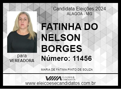 Candidato FATINHA DO NELSON BORGES 2024 - ALAGOA - Eleições