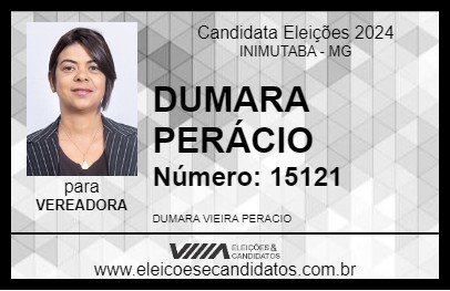 Candidato DUMARA PERÁCIO 2024 - INIMUTABA - Eleições