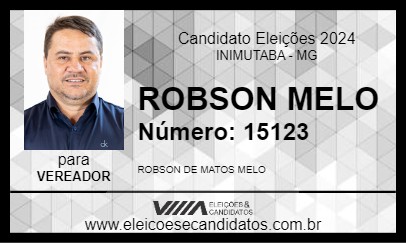 Candidato ROBSON MELO 2024 - INIMUTABA - Eleições