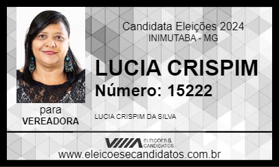 Candidato LUCIA CRISPIM 2024 - INIMUTABA - Eleições