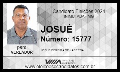 Candidato JOSUÉ 2024 - INIMUTABA - Eleições