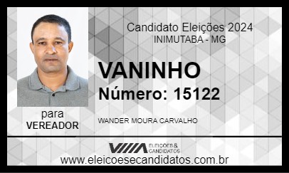 Candidato VANINHO 2024 - INIMUTABA - Eleições