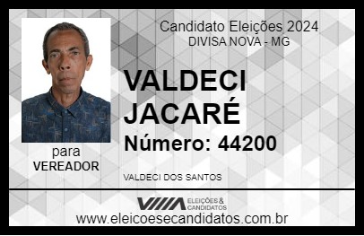 Candidato VALDECI JACARÉ 2024 - DIVISA NOVA - Eleições