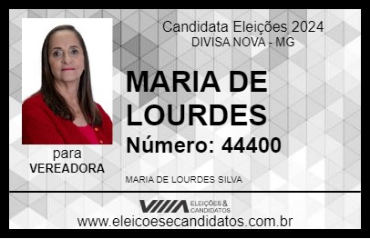 Candidato MARIA DE LOURDES 2024 - DIVISA NOVA - Eleições