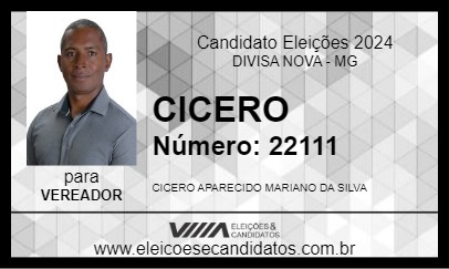 Candidato CICERO 2024 - DIVISA NOVA - Eleições