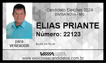 Candidato ELIAS PRIANTE 2024 - DIVISA NOVA - Eleições