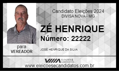 Candidato ZÉ HENRIQUE 2024 - DIVISA NOVA - Eleições