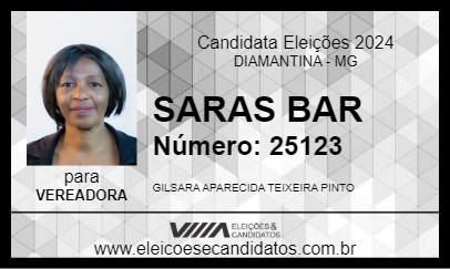 Candidato SARAS BAR 2024 - DIAMANTINA - Eleições