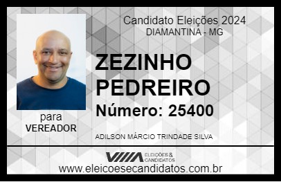 Candidato ZEZINHO PEDREIRO 2024 - DIAMANTINA - Eleições