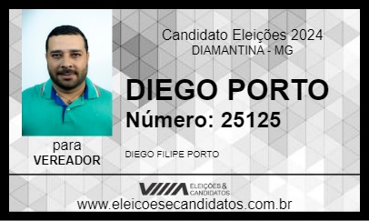 Candidato DIEGO PORTO 2024 - DIAMANTINA - Eleições