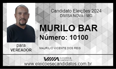 Candidato MURILO BAR 2024 - DIVISA NOVA - Eleições