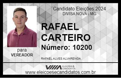 Candidato RAFAEL CARTEIRO 2024 - DIVISA NOVA - Eleições