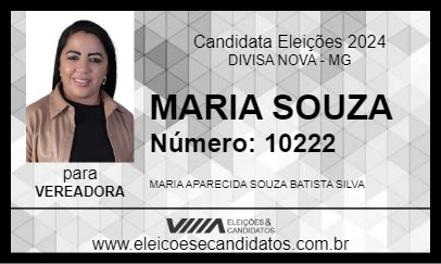 Candidato MARIA SOUZA 2024 - DIVISA NOVA - Eleições