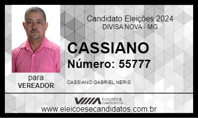 Candidato CASSIANO 2024 - DIVISA NOVA - Eleições