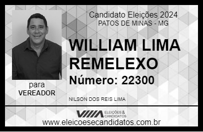 Candidato WILLIAM LIMA REMELEXO 2024 - PATOS DE MINAS - Eleições