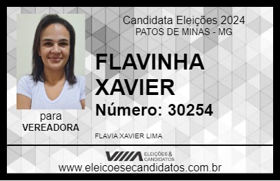 Candidato FLAVINHA XAVIER 2024 - PATOS DE MINAS - Eleições