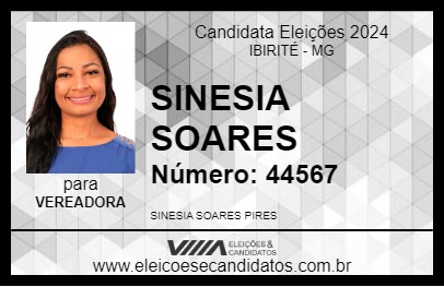 Candidato SINESIA SOARES 2024 - IBIRITÉ - Eleições