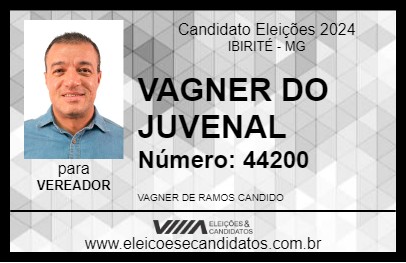 Candidato VAGNER DO JUVENAL 2024 - IBIRITÉ - Eleições