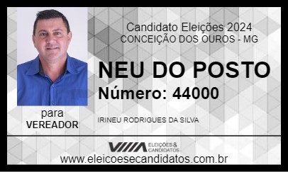 Candidato NEU DO POSTO 2024 - CONCEIÇÃO DOS OUROS - Eleições