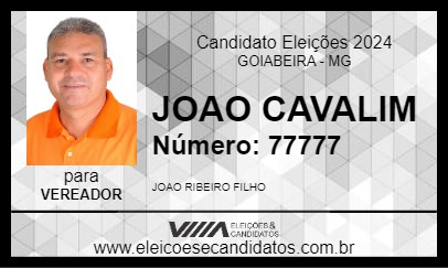 Candidato JOAO CAVALIM 2024 - GOIABEIRA - Eleições