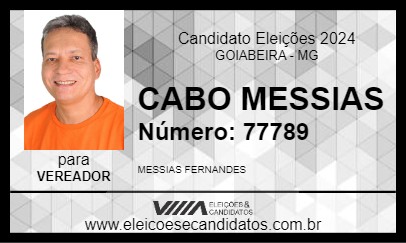 Candidato CABO MESSIAS 2024 - GOIABEIRA - Eleições