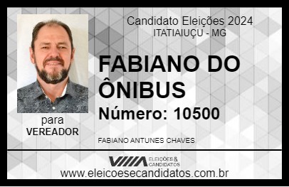 Candidato FABIANO DO ÔNIBUS 2024 - ITATIAIUÇU - Eleições