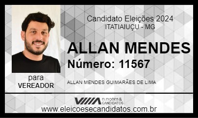 Candidato ALLAN MENDES 2024 - ITATIAIUÇU - Eleições