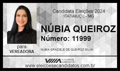 Candidato NÚBIA QUEIROZ 2024 - ITATIAIUÇU - Eleições