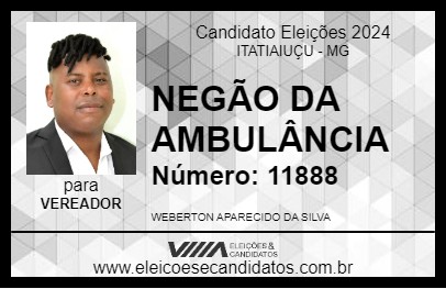 Candidato NEGÃO DA AMBULÂNCIA 2024 - ITATIAIUÇU - Eleições