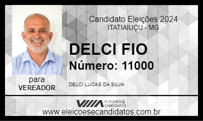 Candidato DELCI FIO 2024 - ITATIAIUÇU - Eleições