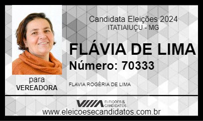 Candidato FLÁVIA DE LIMA 2024 - ITATIAIUÇU - Eleições