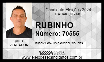 Candidato RUBINHO 2024 - ITATIAIUÇU - Eleições